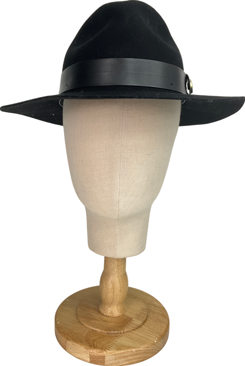 Holland Cooper Black Trilby Hat UK S