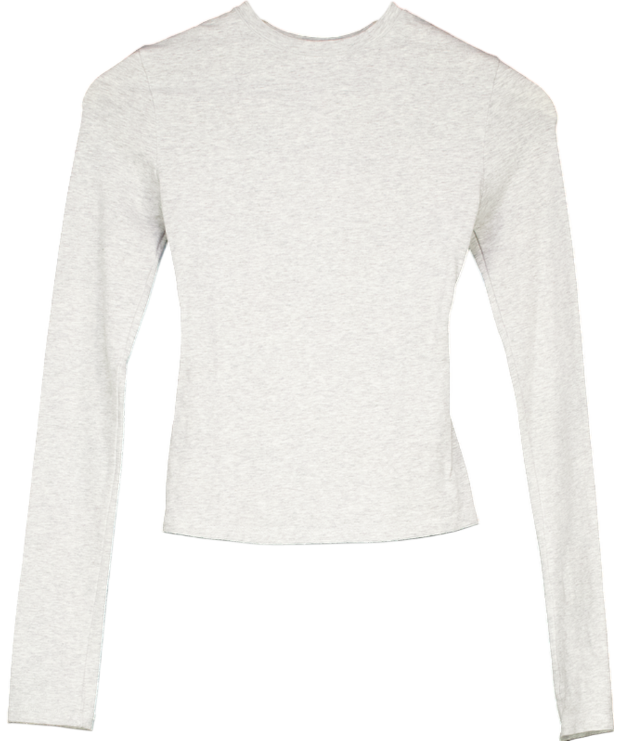 SKIMS Grey Stretch Jersey T-shirt UK XS