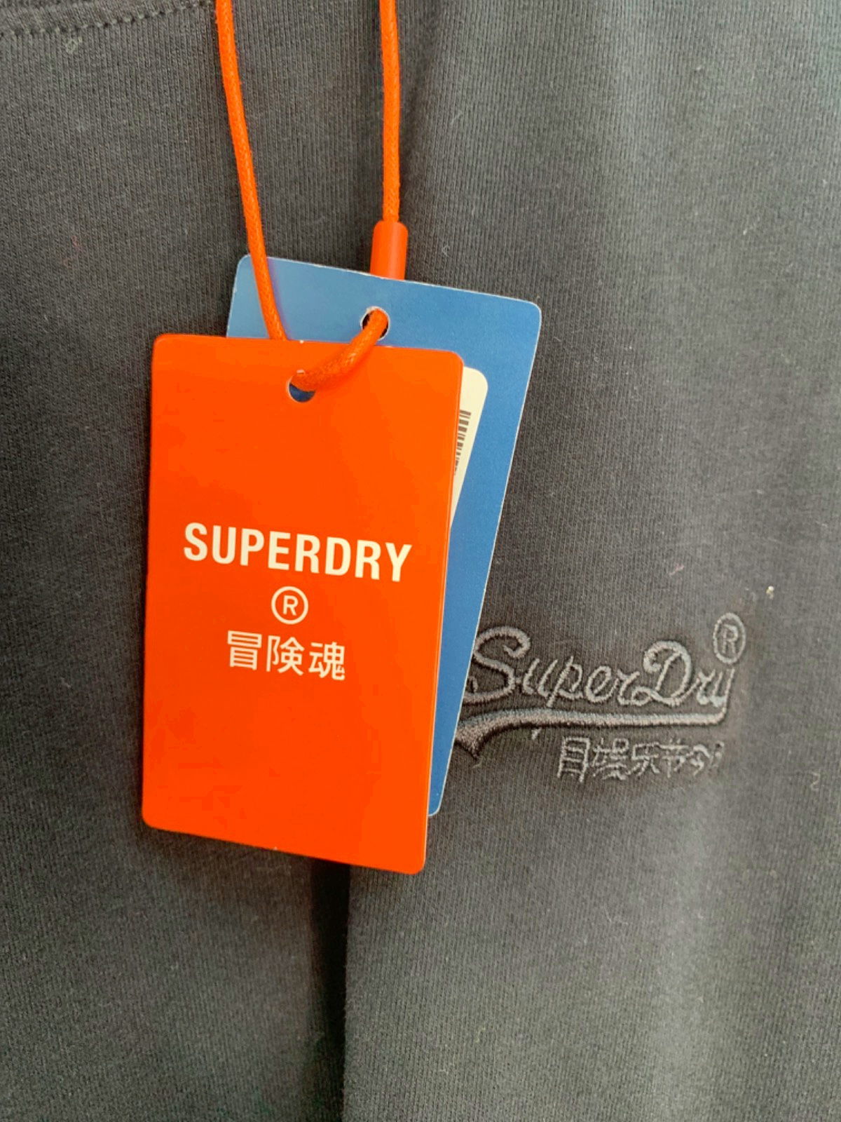 Superdry Black Vintage Logo EMB Tee SZ L