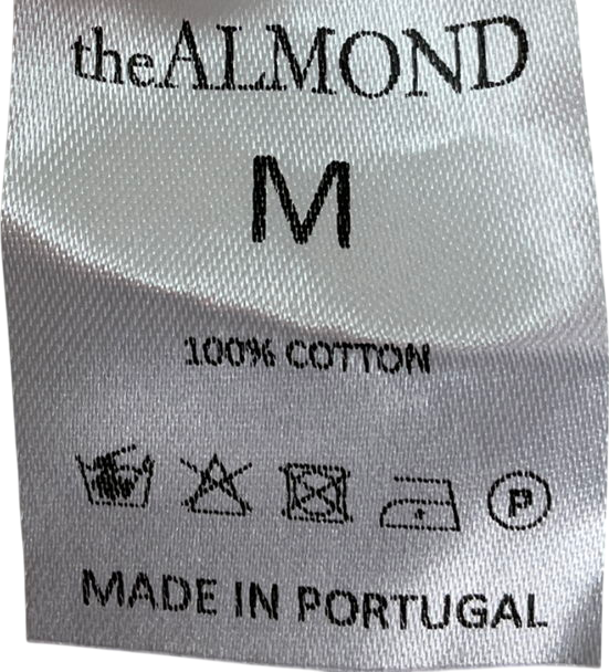 theALMOND White Crochet Collard Long Sleeve Top With Matching Shorts Set UK S/M