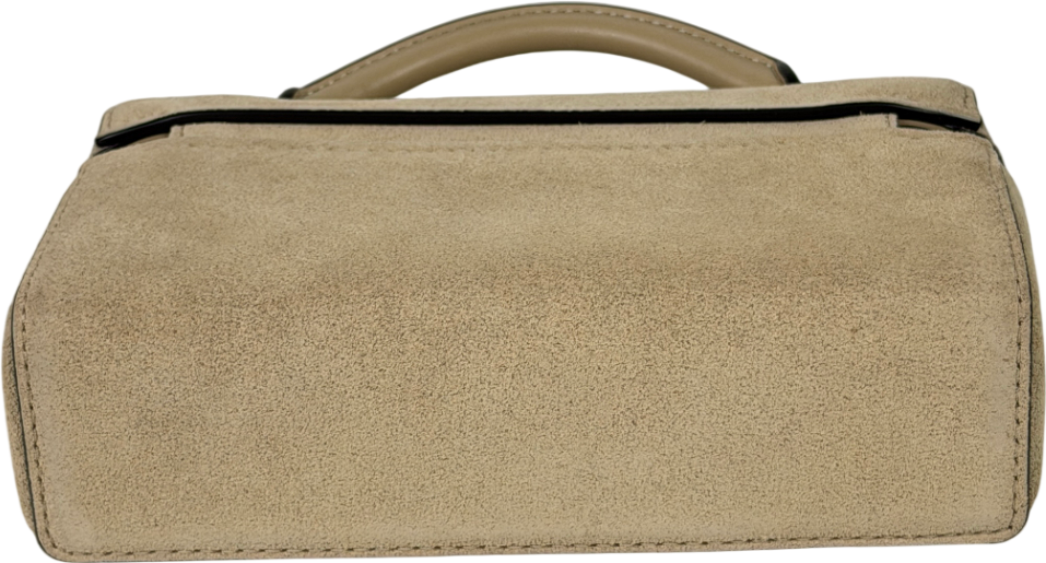 MICHAEL KORS Beige Suede Jana Extra-small Leather Convertible Crossbody Bag