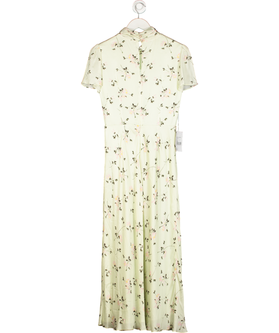 Self-Portrait Green Floral Print Midi Dress UK 10
