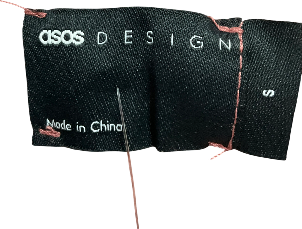 ASOS Knitted Crew Neck Jumper With Boxy Sleeve In Pink UK S