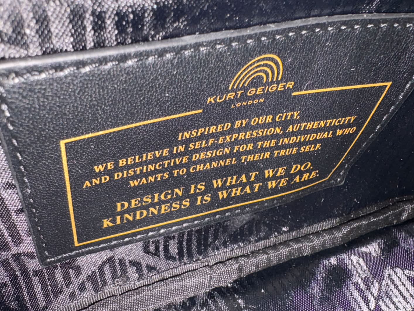 Kurt Geiger Black Mini Bamboo Bag