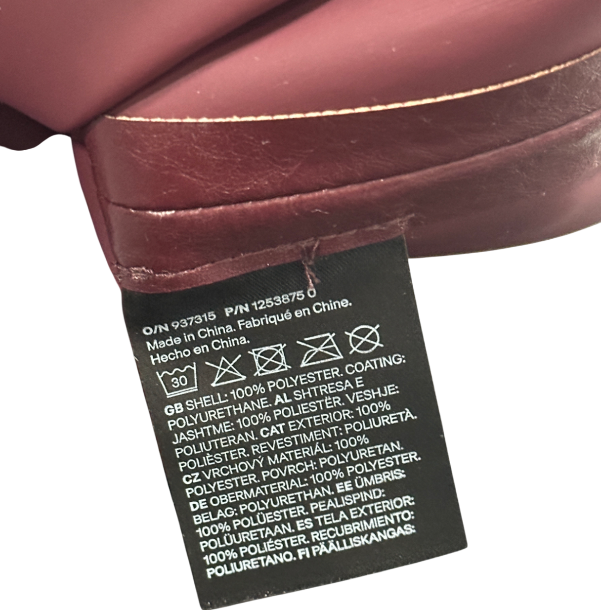 H&M Red Coated Vest Top UK S