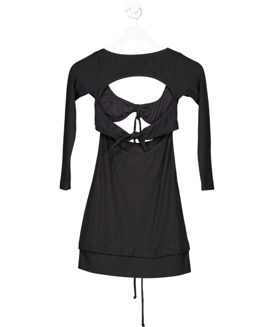 Leslie Amon Black Luna Cut Out Mini Dress UK S