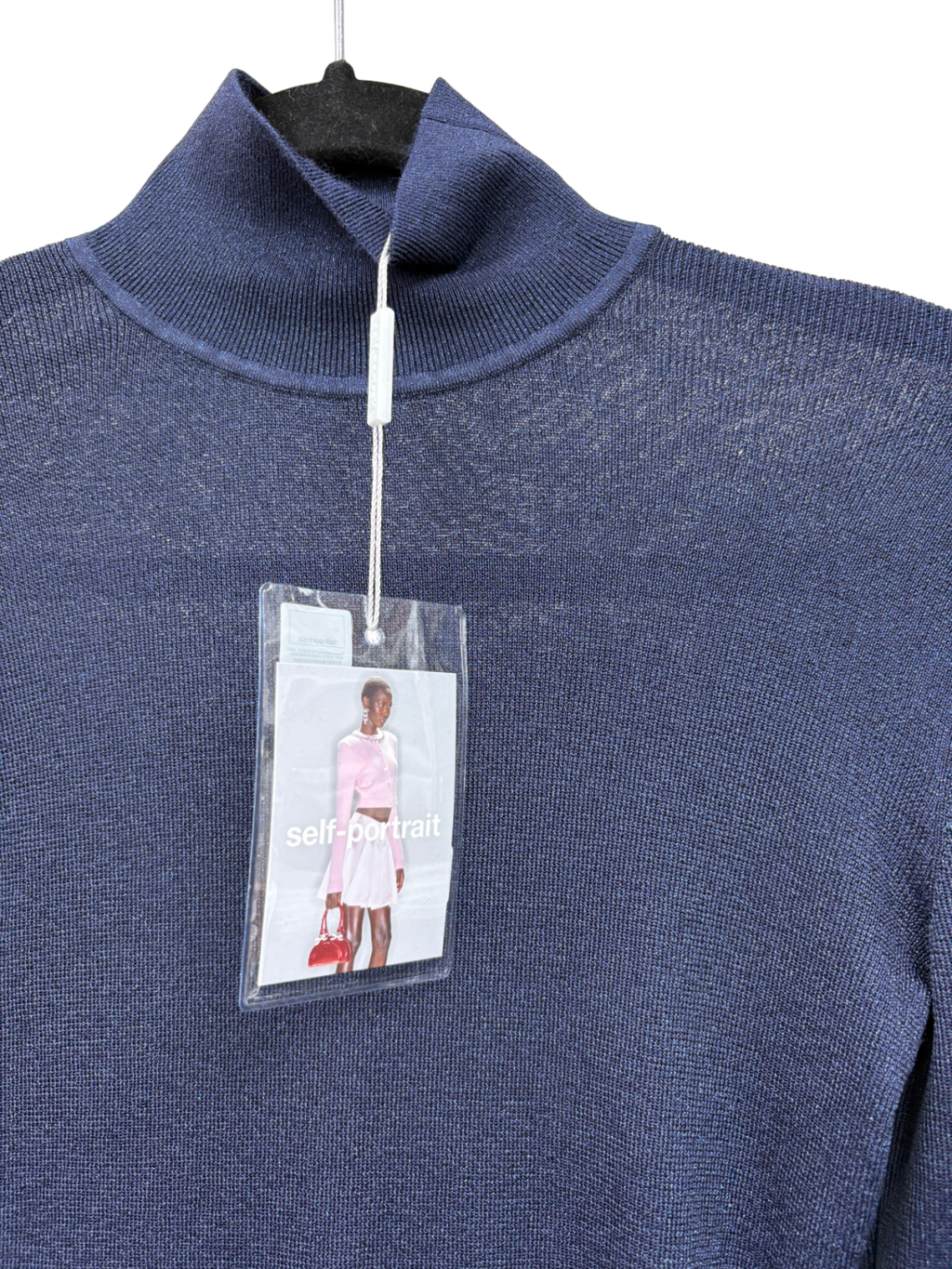 Self-Portrait Blue Viscose Knit Top UK M