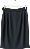 MOSCHINO COUTURE Black Wool Pencil Skirt UK 12