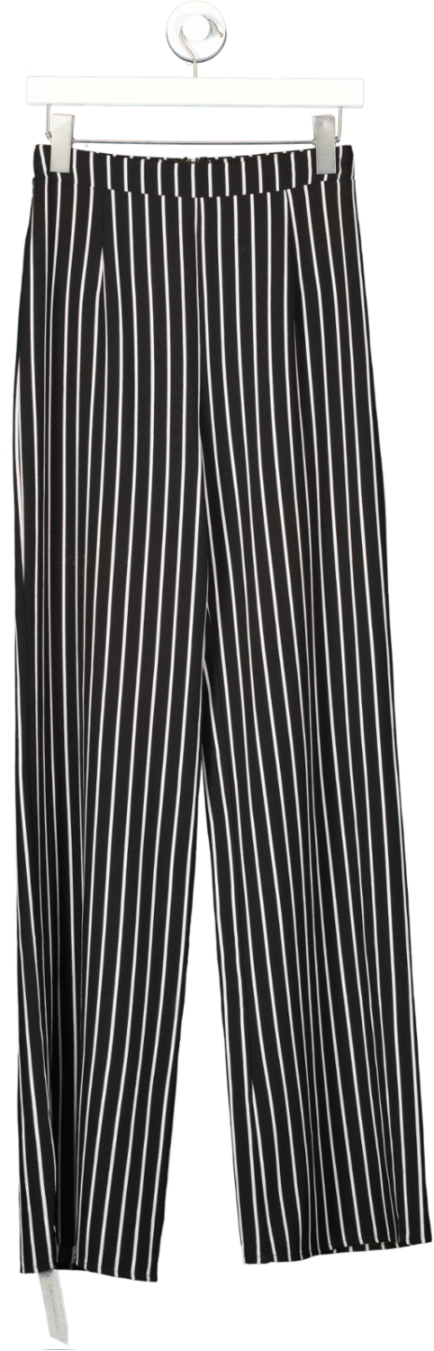 Windsor Black Pinstripe Wide Leg Trousers UK XS