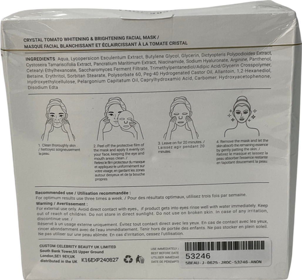 herbmoda Crystal Tomato Whitening & Brightening Facial Mask 5x28ml