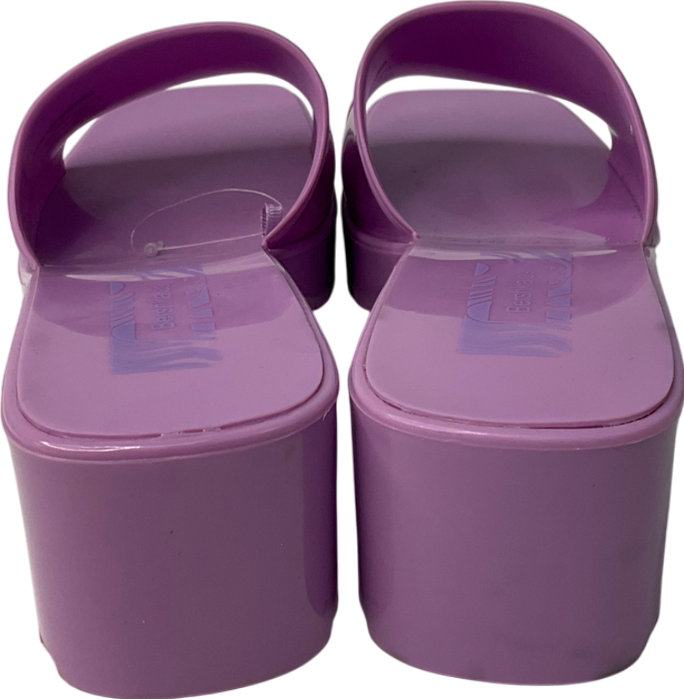Bershka Purple Jelly Heeled Sandal In Lilac UK 6 EU 39 👠