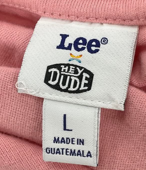 Lee X Hey Dude Pink Printed T-shirt UK L