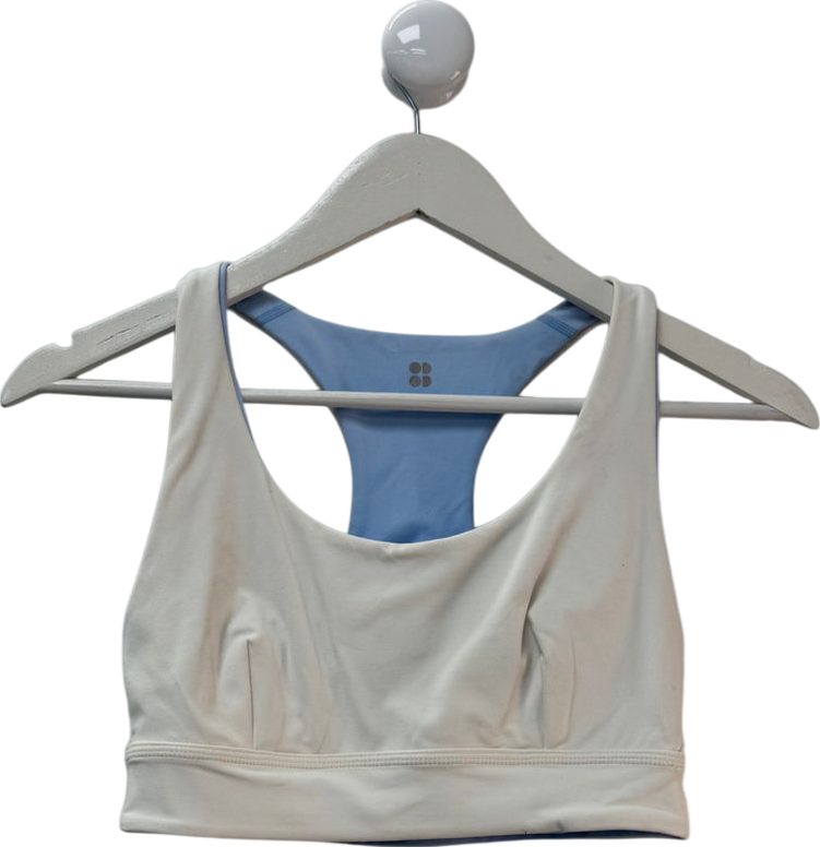 Sweaty Betty White Super Soft Reversible Yoga Bra UK 8