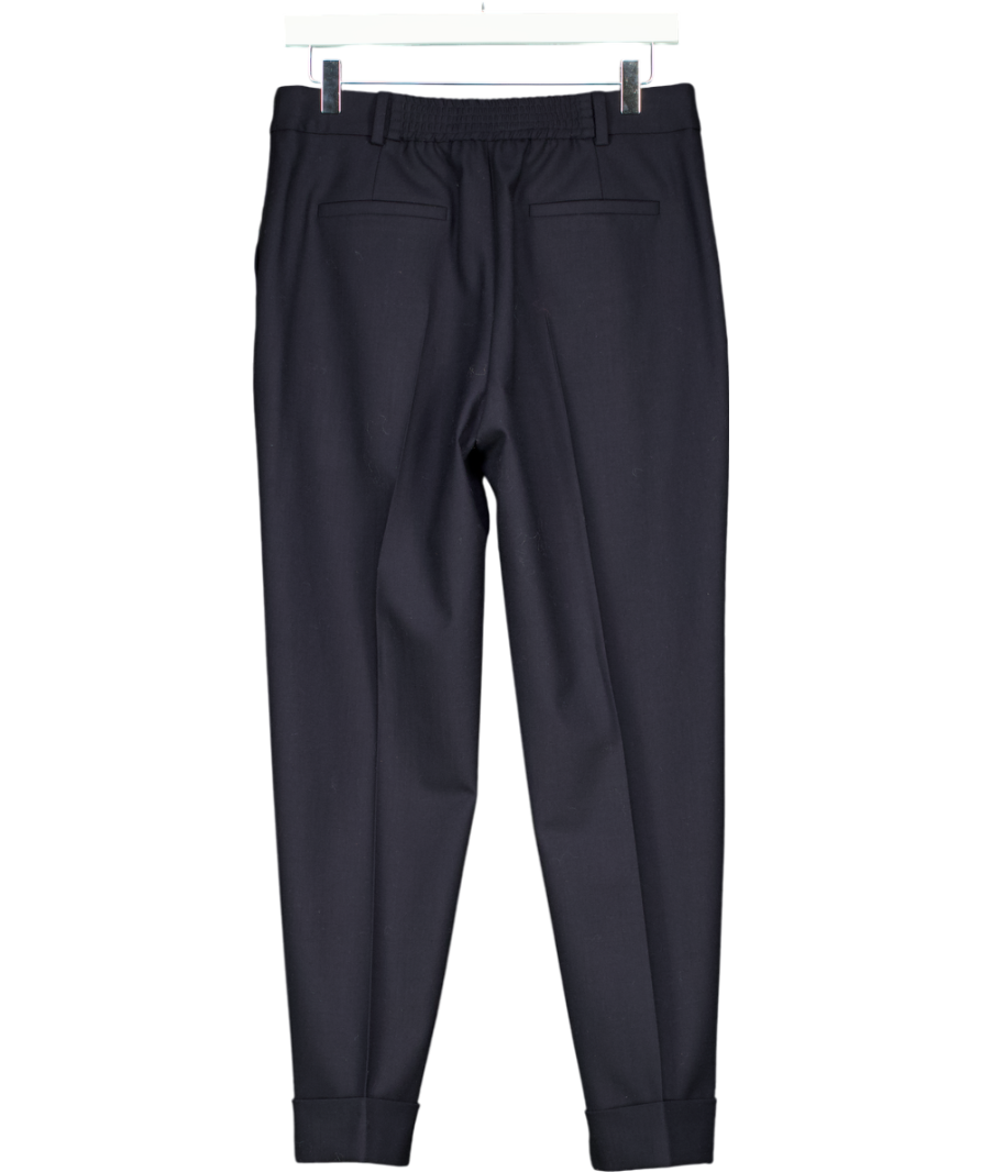 Cefinn Blue Clement New Wool Easy Waist Turn Up Trouser UK 10