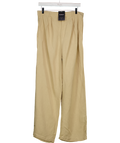 & Other Stories Beige Wide Leg Trousers With Pleat Front UK 12