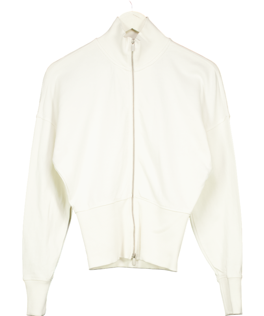 Sweaty Betty White After Class Zip Up Top UK XS