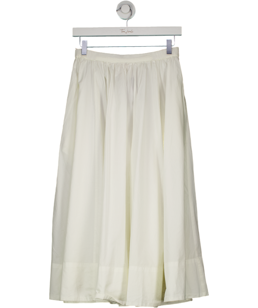 Free People White 100% Cotton Lowen Midi Skirt UK XS