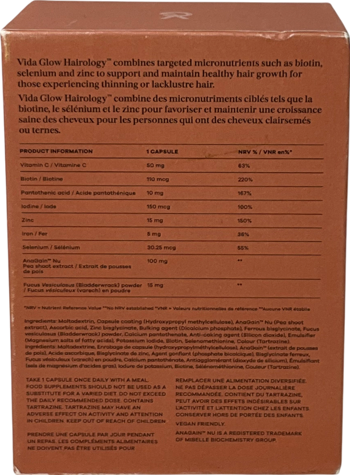 Vida Glow Hairology - 30 Capsules 30 capsules