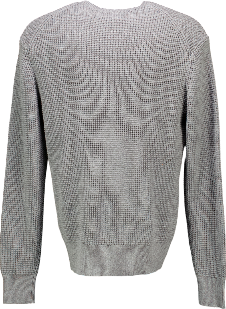AllSaints Grey Waffle Knit Jumper UK XL