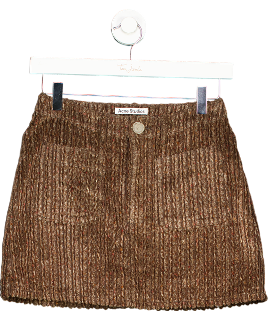 Acne Studios Brown Corduroy Mini Skirt - Size 34 UK XS