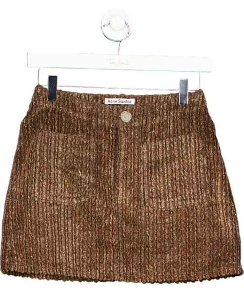Acne Studios Brown Corduroy Mini Skirt - Size 34 UK XS