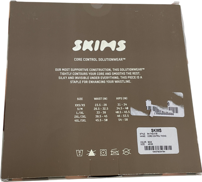 SKIMS Nude Core Control Thong - Mica UK XXXL