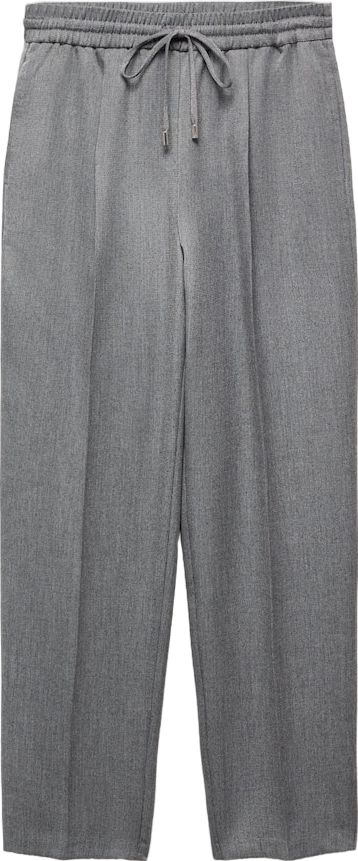 MANGO Grey Flowy Jogger Trousers BNWT UK M