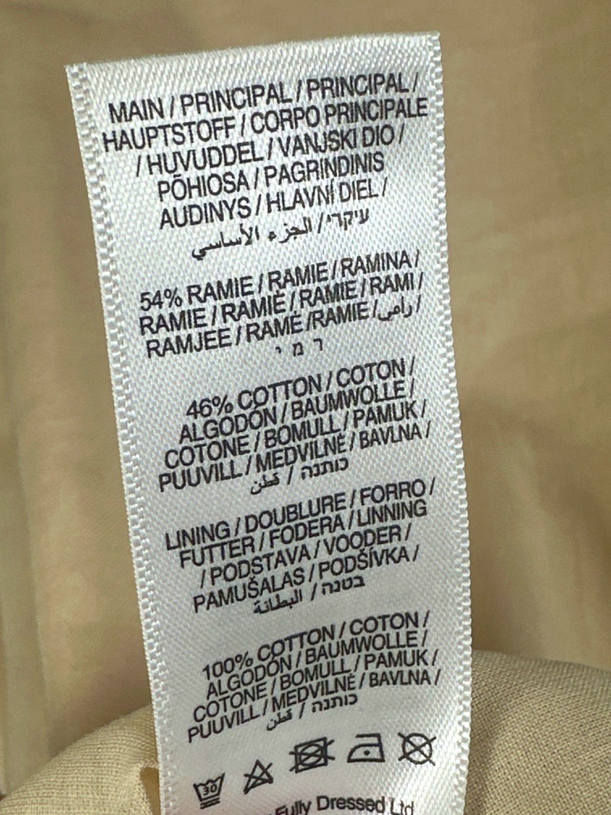 Never Fully Dressed Cream Stone Linen Mimi Dress UK 6