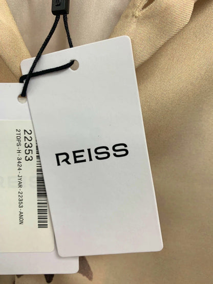 Reiss Off White/Black Cuban Button Shirt UK S