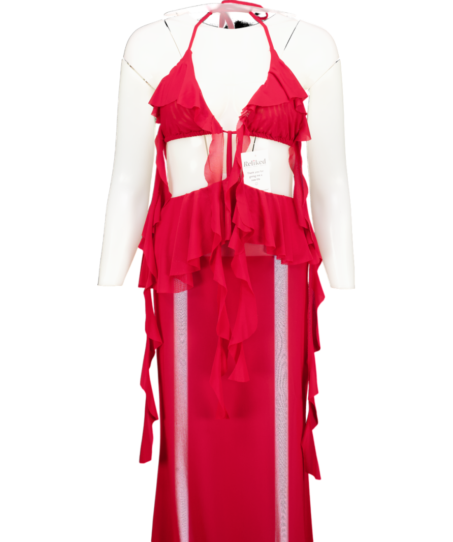 Natalie Rolt Red Ariel Maxi Dress UK 6