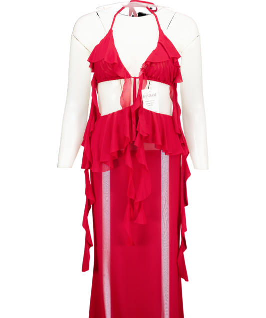 Natalie Rolt Red Ariel Maxi Dress UK 6