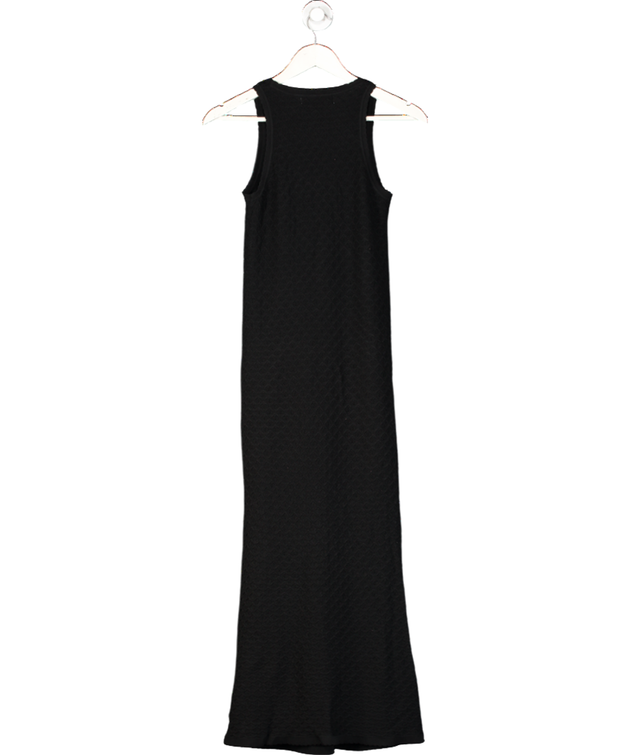 Sfera Black Crochet Maxi Dress UK S