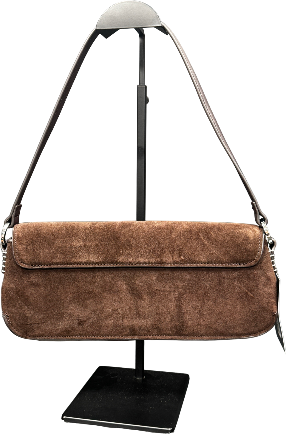 MANGO Brown Real Suede Western Shoulder Bag