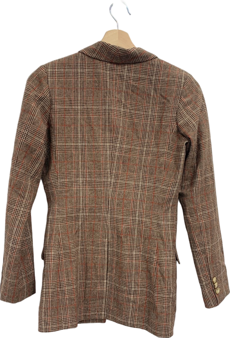 Sumissura Beige and Red Checked Blazer UK XS/S