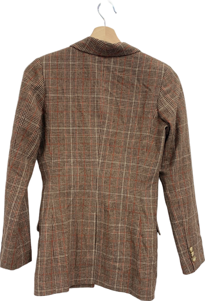 Sumissura Beige and Red Checked Blazer UK XS/S