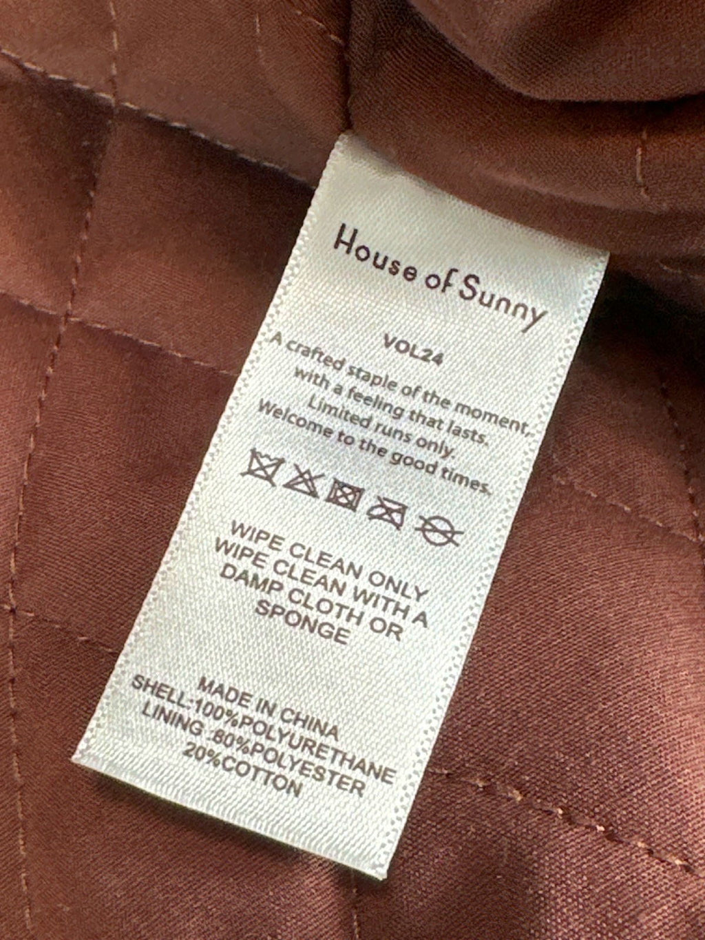 House of Sunny Brown Croc Embossed Jacket UK 6