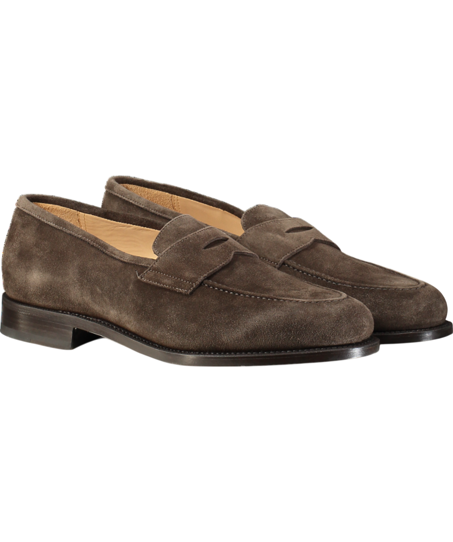 Suit Supply Brown Italian Calf Suede Penny Loafer UK 12 EU 46 👞