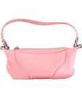 BY FAR Pink Mini Amira Lamé Leather Bag One Size