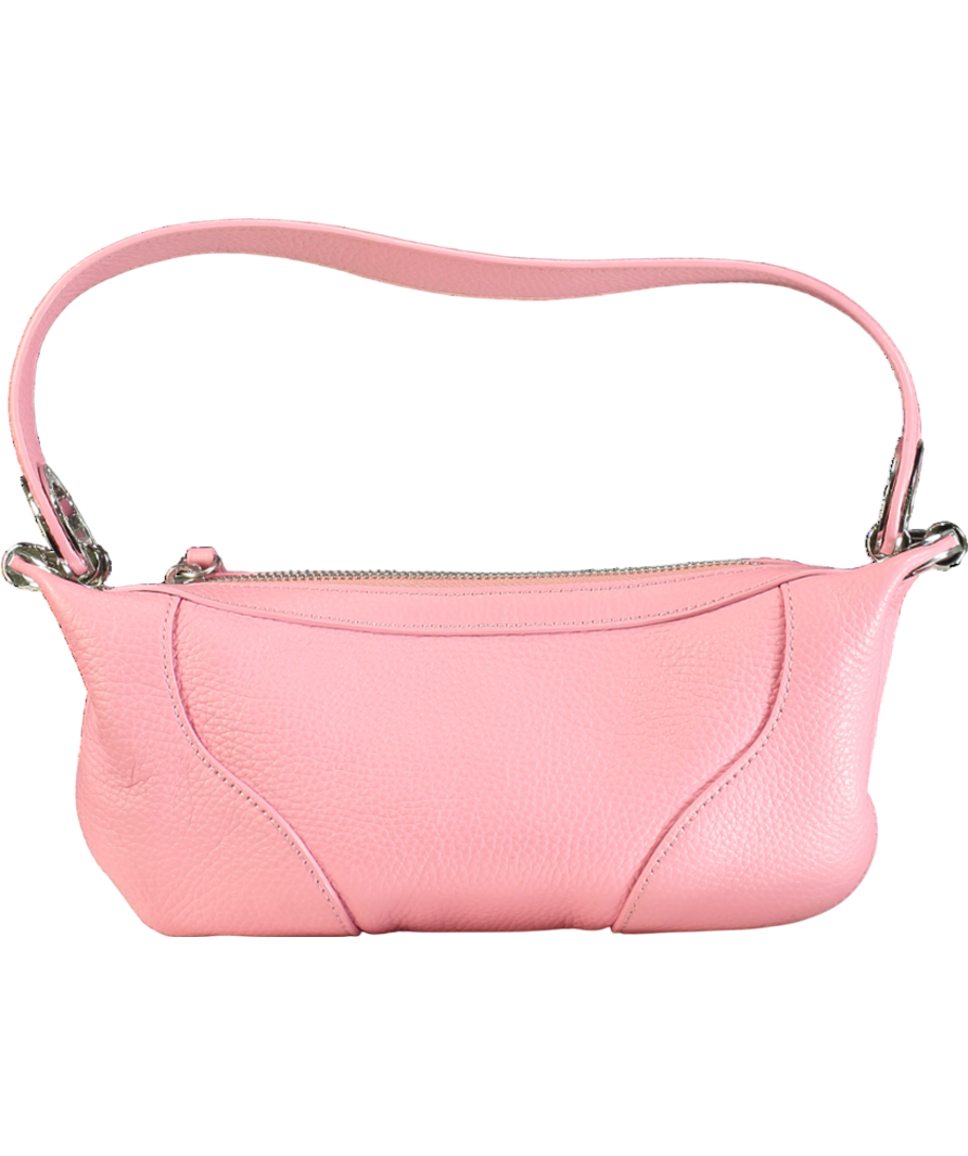 BY FAR Pink Mini Amira Lamé Leather Bag One Size