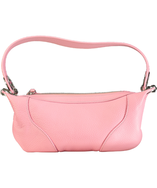 BY FAR Pink Mini Amira Lamé Leather Bag One Size