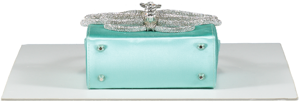 L'alingi Blue Aqua Ella Box Bag Satin Box Clutch One Size