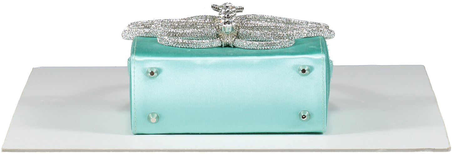 L'alingi Blue Aqua Ella Box Bag Satin Box Clutch One Size