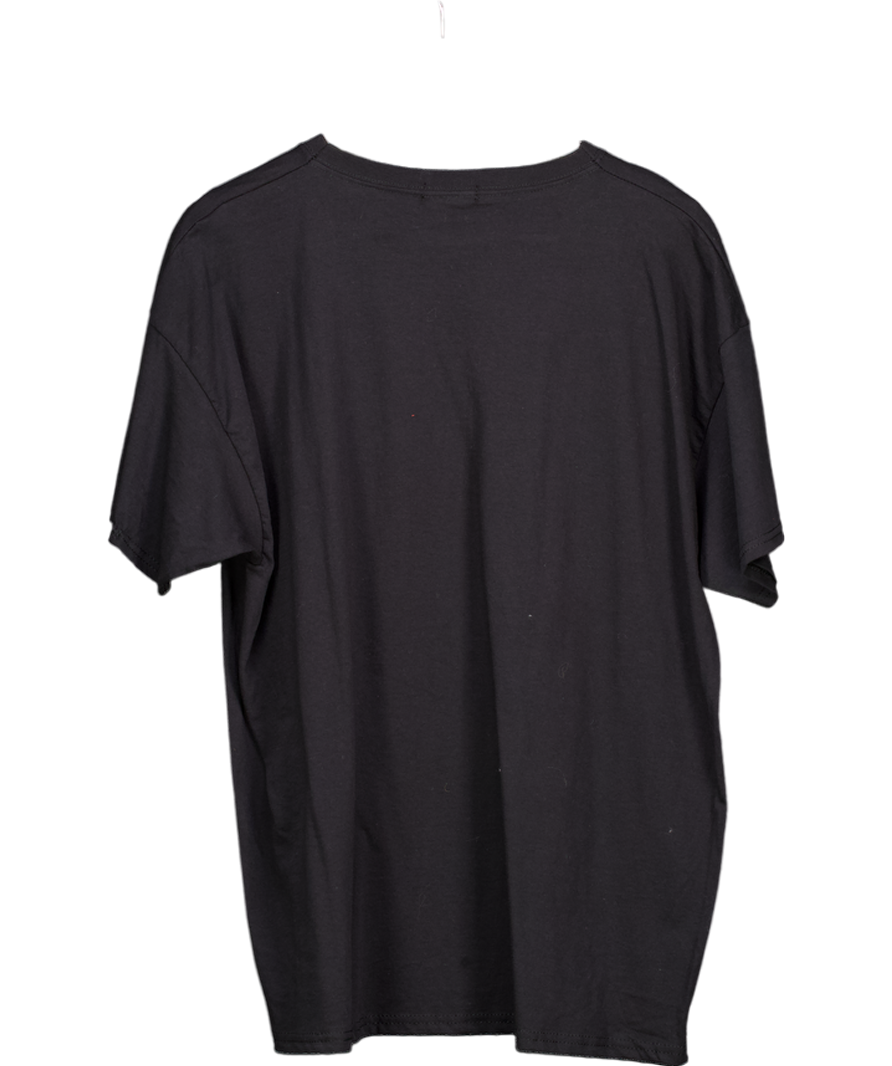 SimplyBe Black Leopard Print Lips Graphic T-shirt UK 22