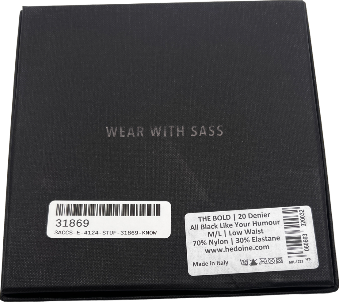hedoine Black The Bold 20 Denier UK M/L