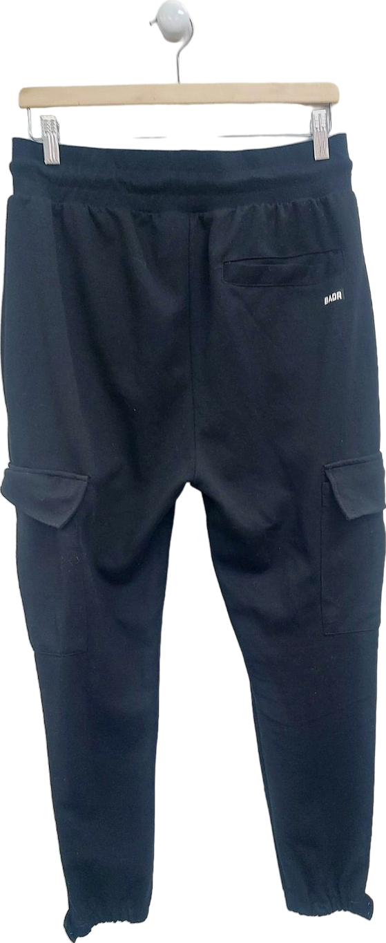 Badr Black Cargo Joggers UK L