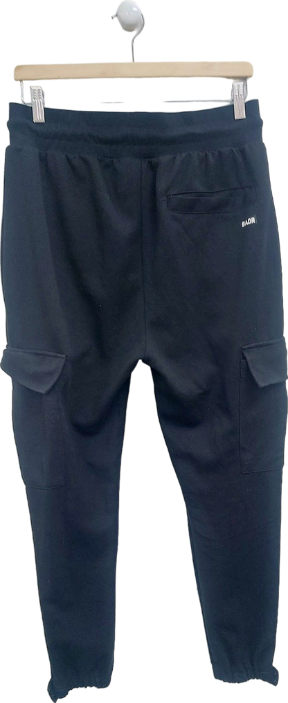 Badr Black Cargo Joggers UK L