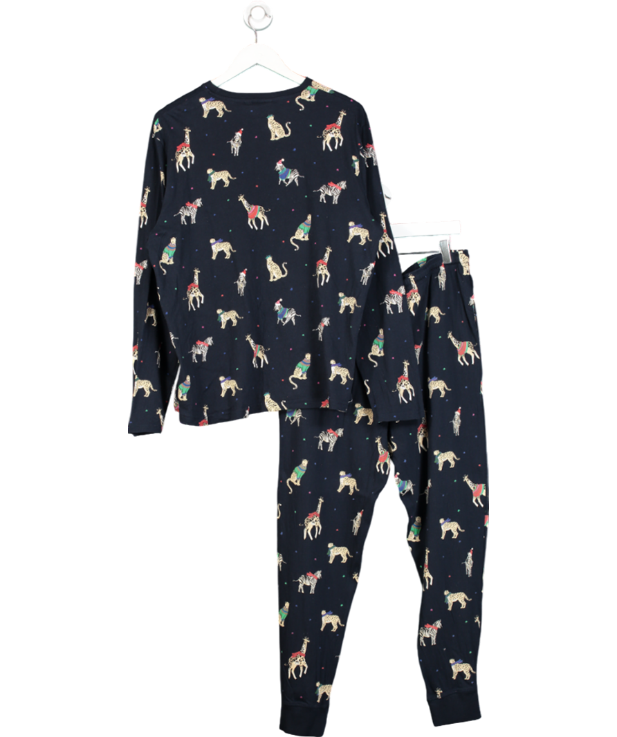 M&S Blue Animal Print Pyjama Set UK XL