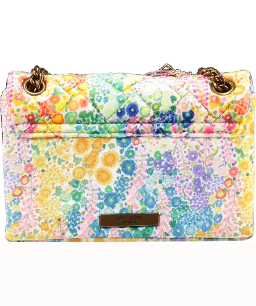 Kurt Geiger Multicoloured Floral Couture Mini Kensington Bag