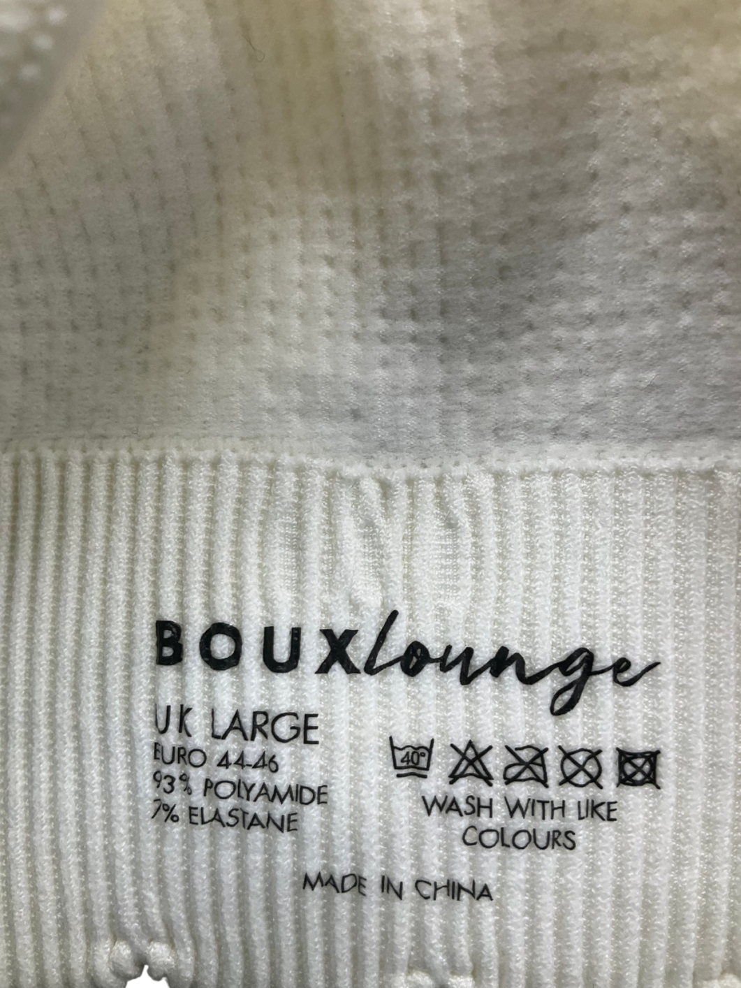 boux avenue Cream Floral Embroidered Seamless Crop Top UK L