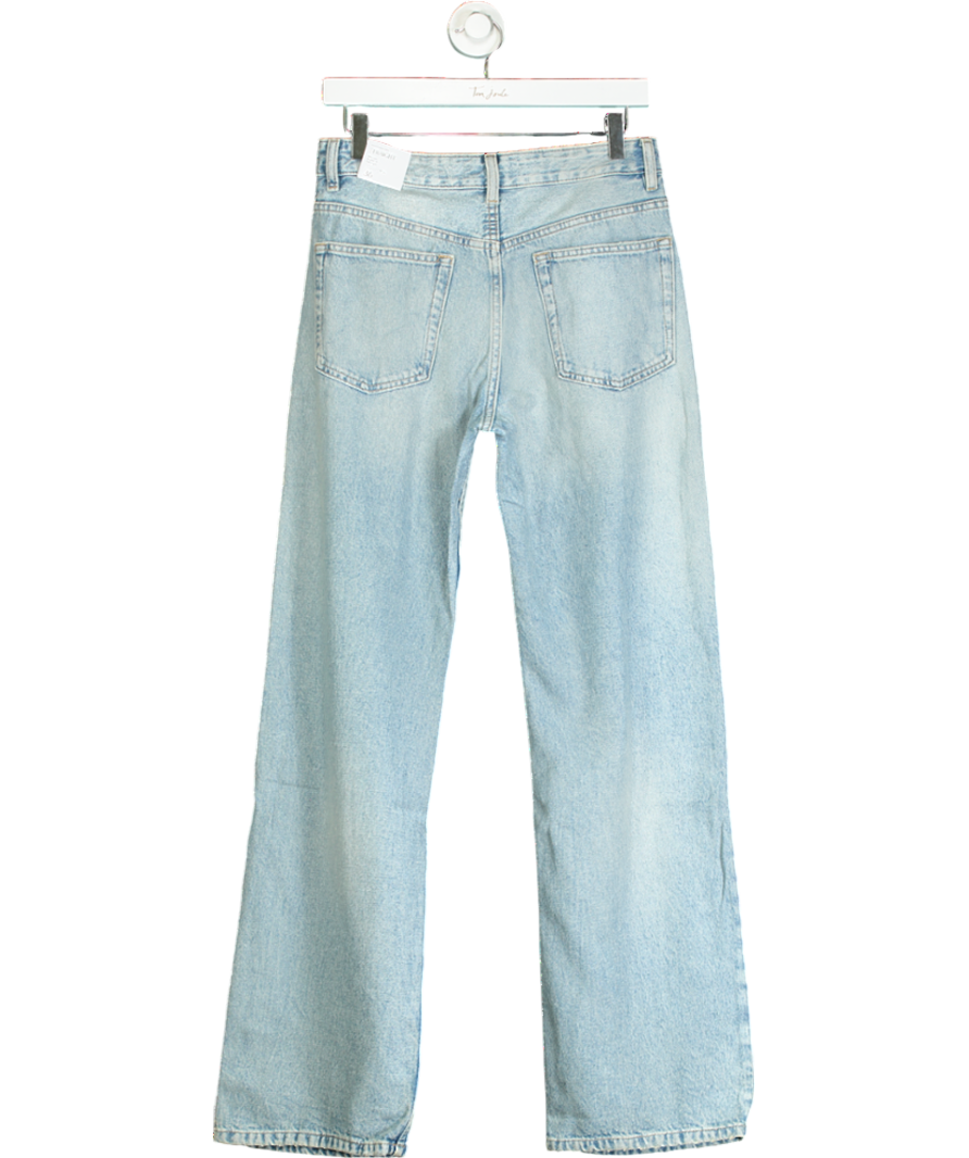 MANGO Blue Miami Medium-rise Straight-fit Jeans UK 8